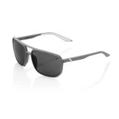 100% Konnor Aviator Square - Occhiali Da Sole Con Lenti Fumé - Grigio Scuro