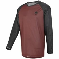 IXS Maglia Flow - Manica Lunga - Nero/rosso
