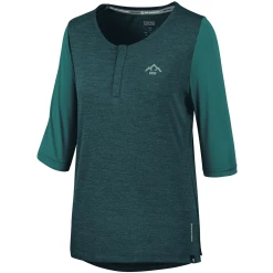 IXS Carve X Women Henley Everglade-solid Everglade