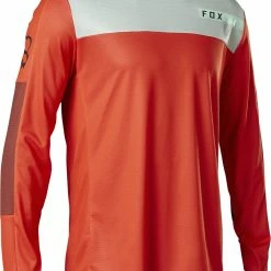 Fox Racing Defend LS Jersey Moth Rosso Fluorescente