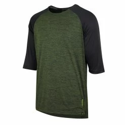 IXS Carve X Jersey Manica 3/4 - Verde Oliva/nero