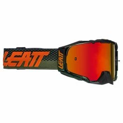 LEATT Velocity 6.5 Iriz Goggle Anti Fog Mirror Lens - Verde/Rosso
