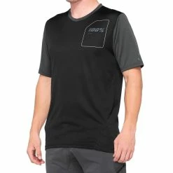 100% Maglia A Maniche Corte Ridecamp - Nero/Charcoal