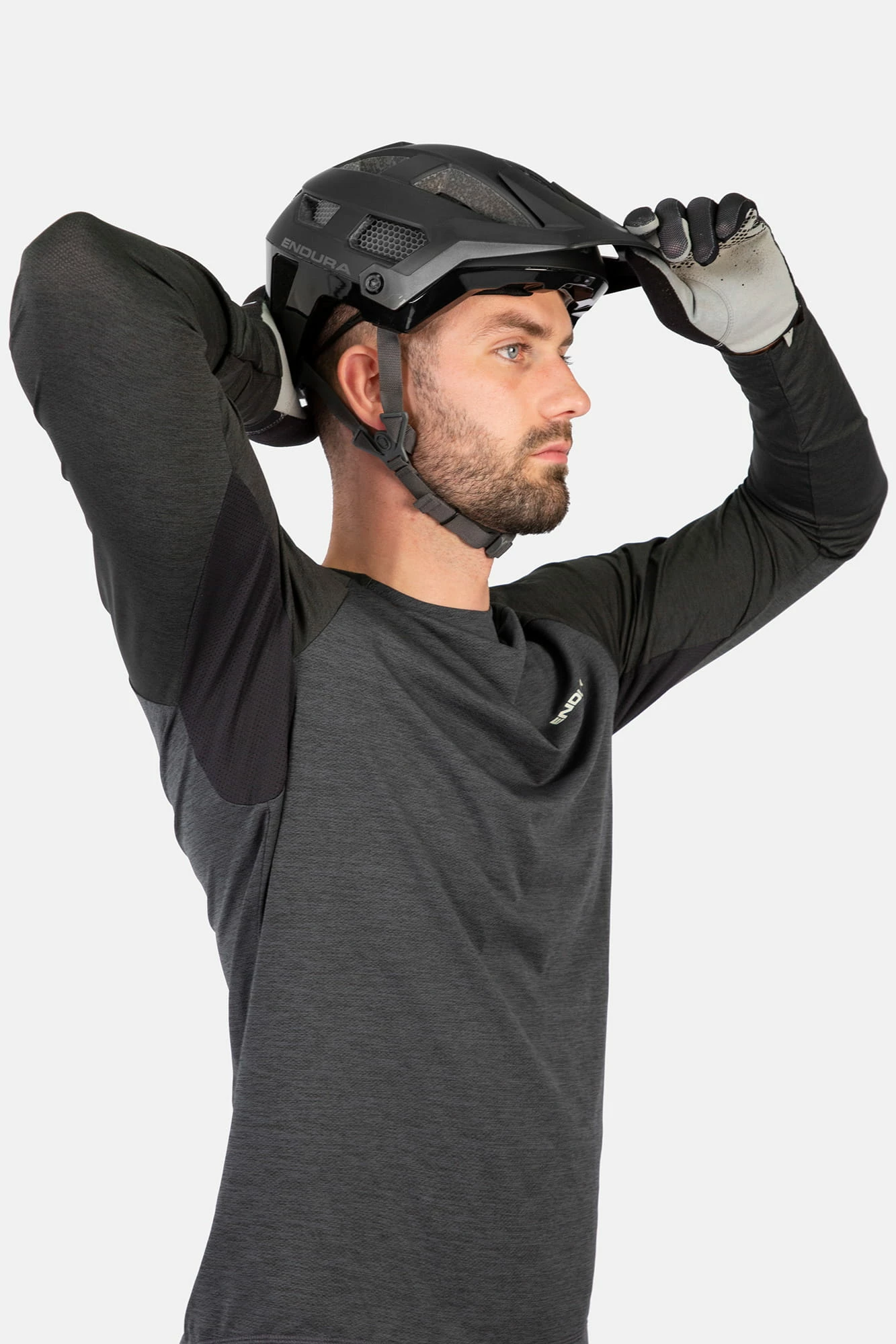 Endura Maglia SingleTrack (manica Lunga) - Grigio Peltro - immagine 3