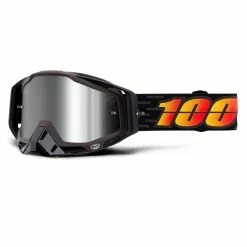100% Occhiali Racecraft Plus Lente A Specchio Iniettata - Nero/Arancione