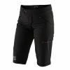 100% Pantaloncini Da Donna Ridecamp - Nero
