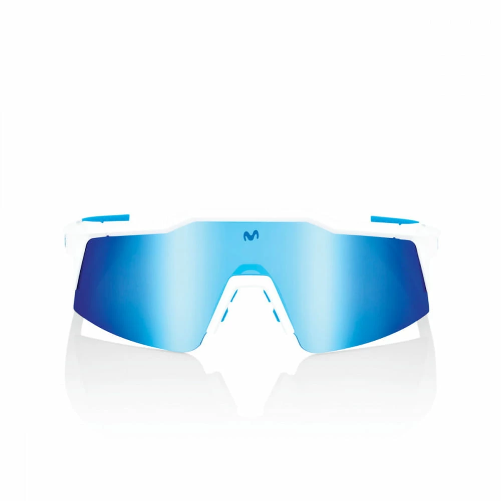 100% Speedcraft SL Movistar - Lente HiPER Blue Multi Mirror - Team White - immagine 2