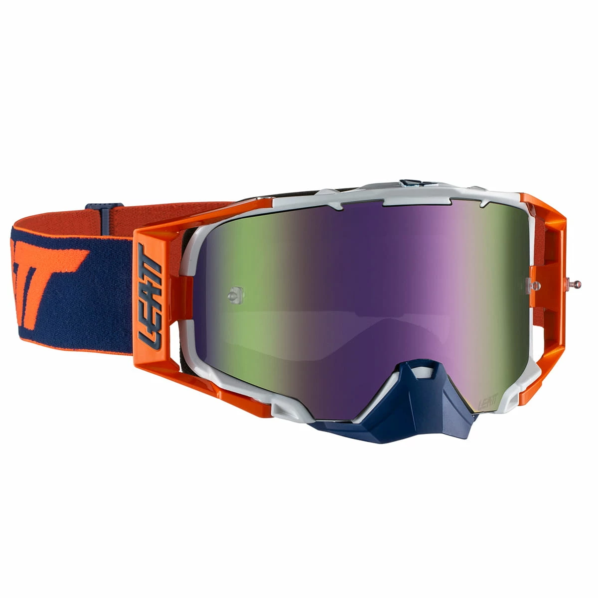 LEATT Occhiali Velocity 6.5 Iriz Anti Fog Mirror Lens - Arancione - immagine 2