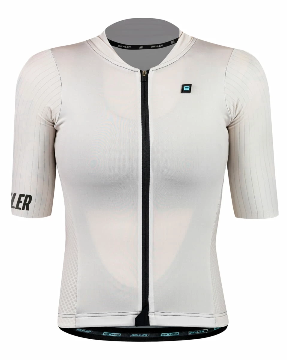 Biehler SIGNATURE³ Donne - Maglia A Maniche Corte - Cuban Sand - Bianco/Beige